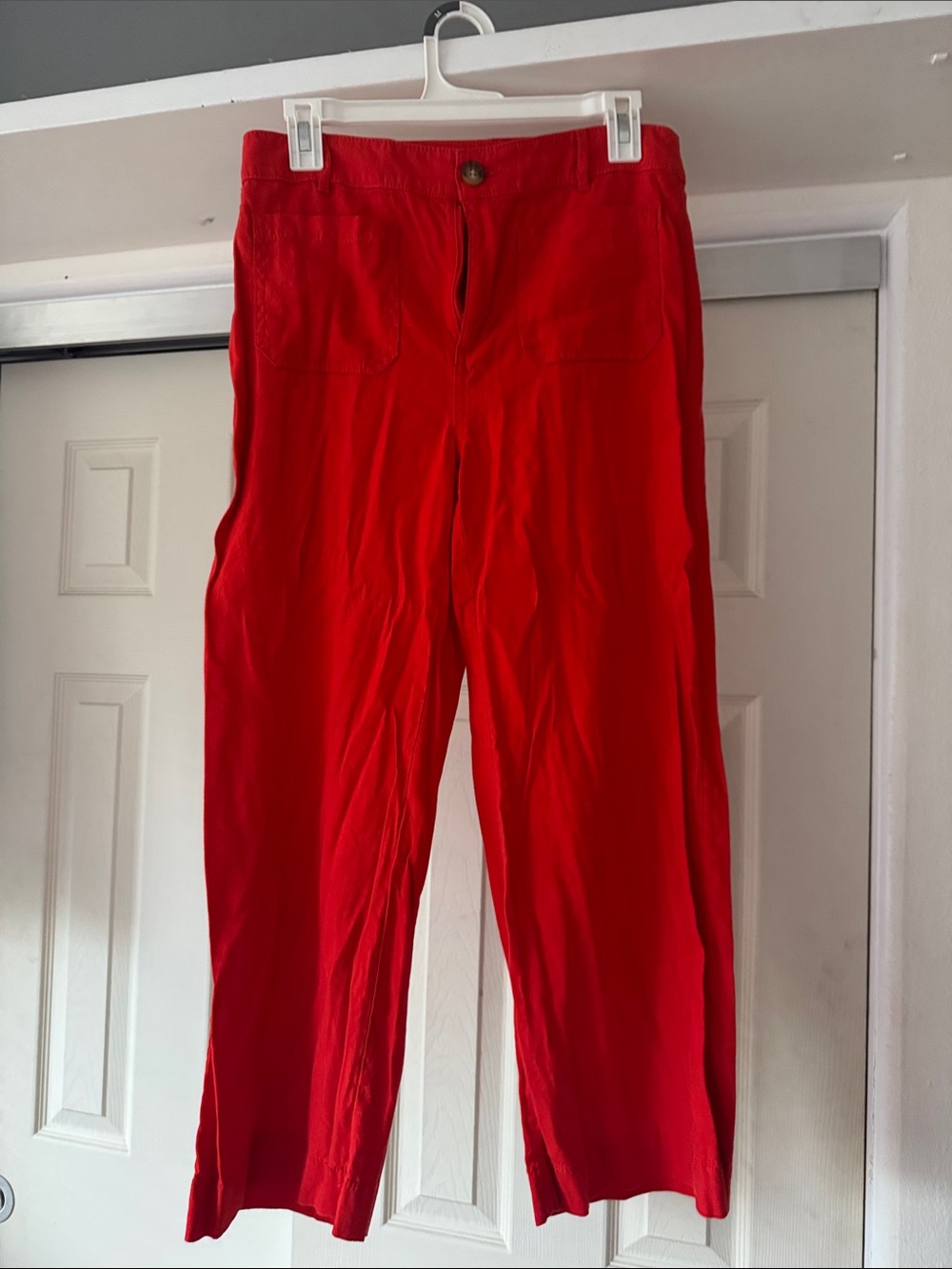 LOFT Red Women's Straight-Leg Pants